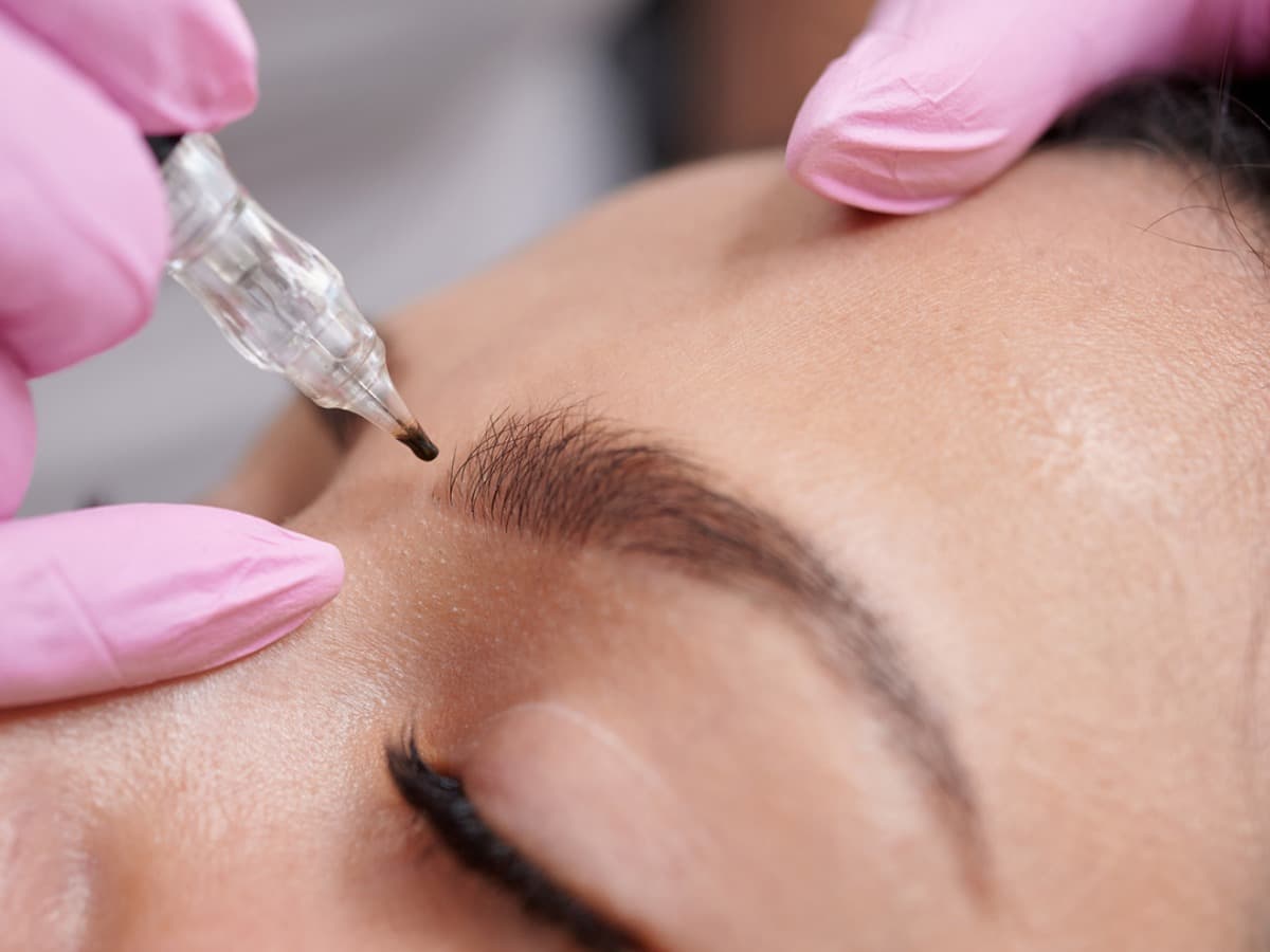 Permanent makeup brow treatment