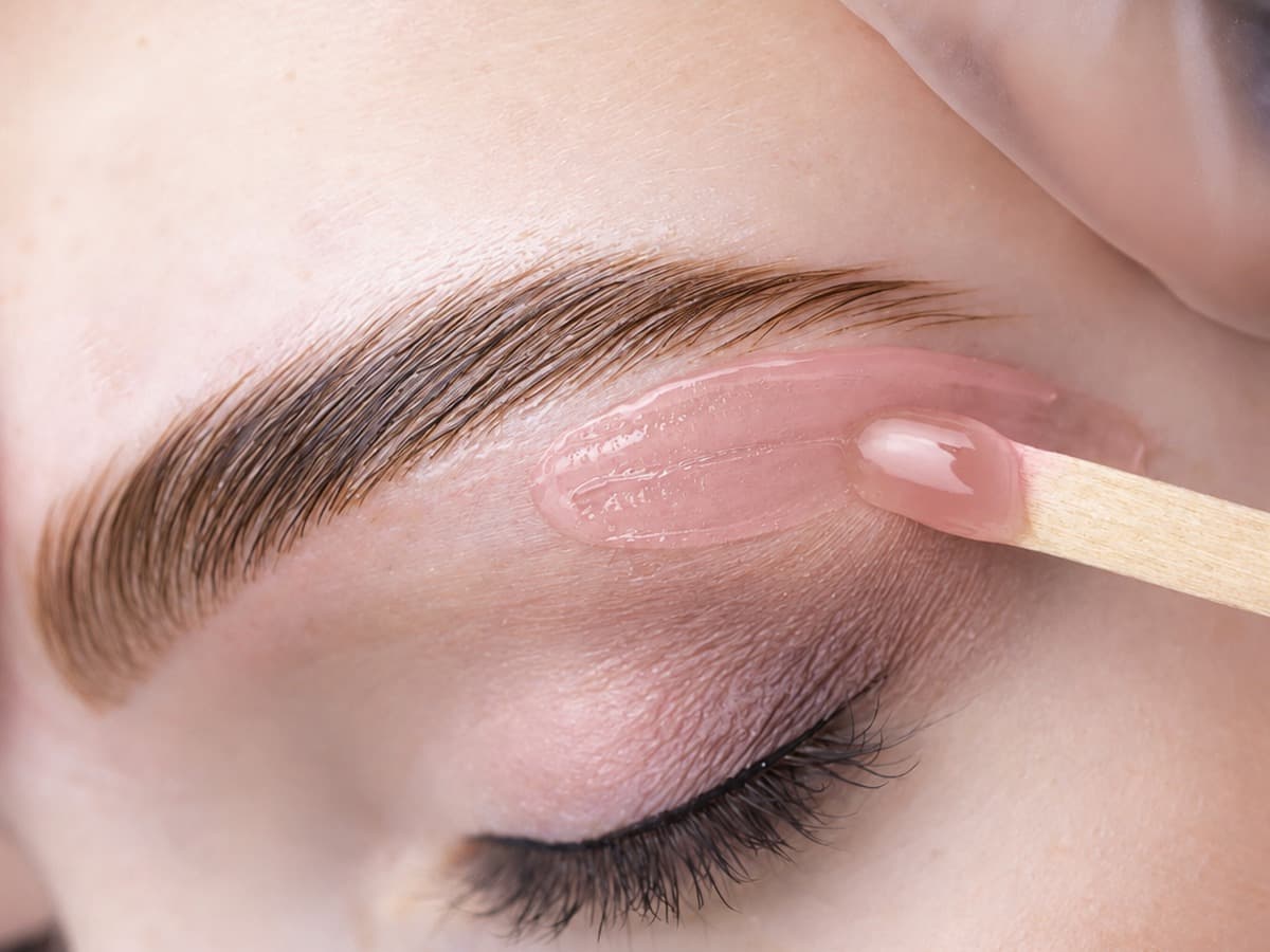 Brow waxing treatment